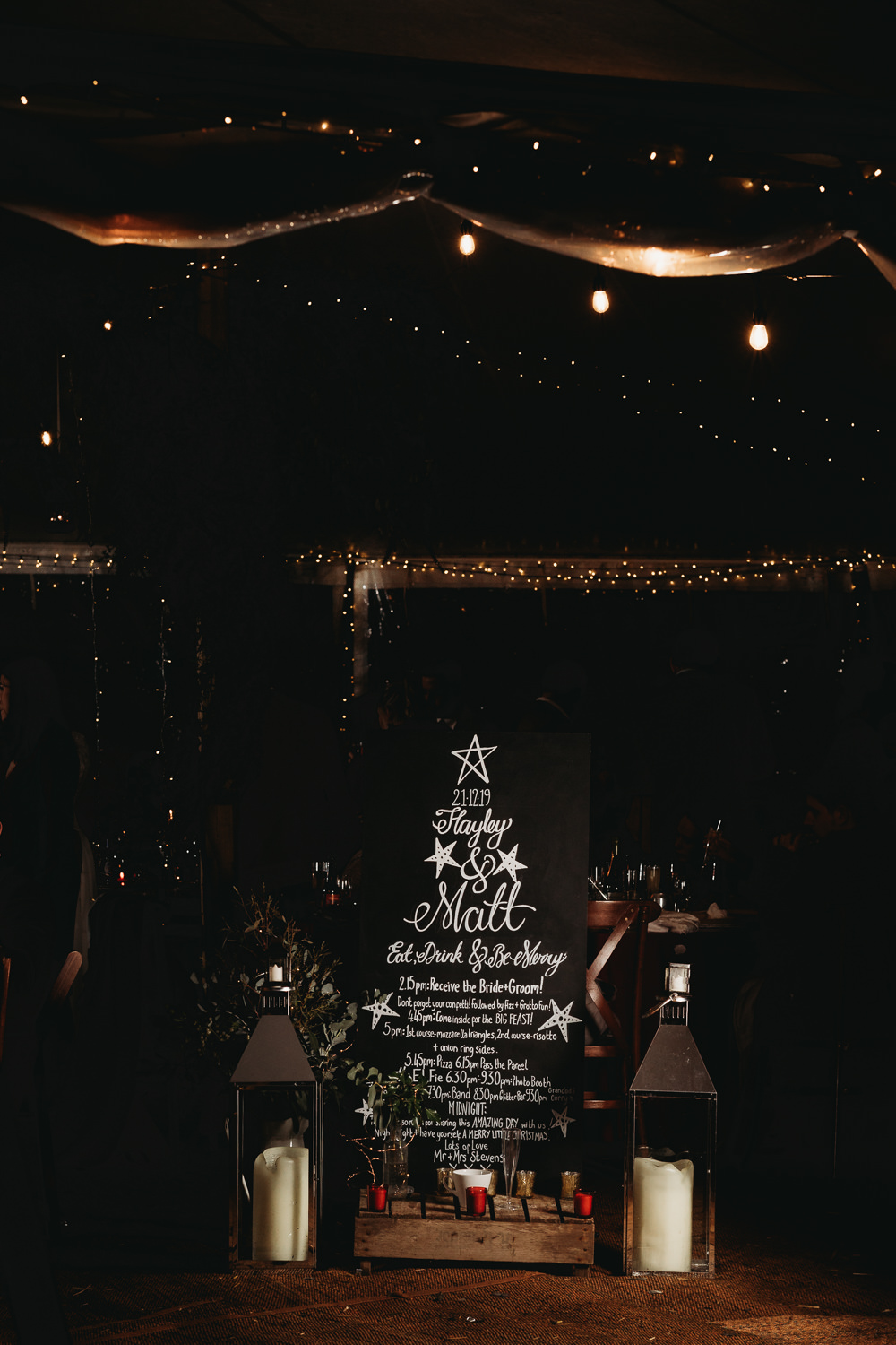 Sign Signs Signage Chalk Board Christmas Marquee Wedding Thyme Lane Photography