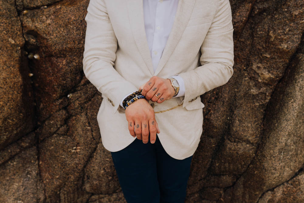 Groom Suit Blazer Cream Jacket Trousers Chypraze Wedding Barn Clara Cooper Photography