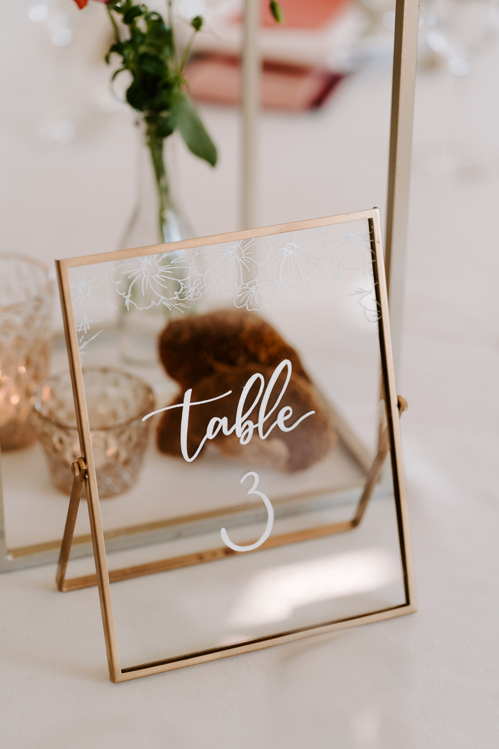 Glass Clear Perspex Acrylic Table Number Contemporary Wedding Ideas Chloe Ely Photography