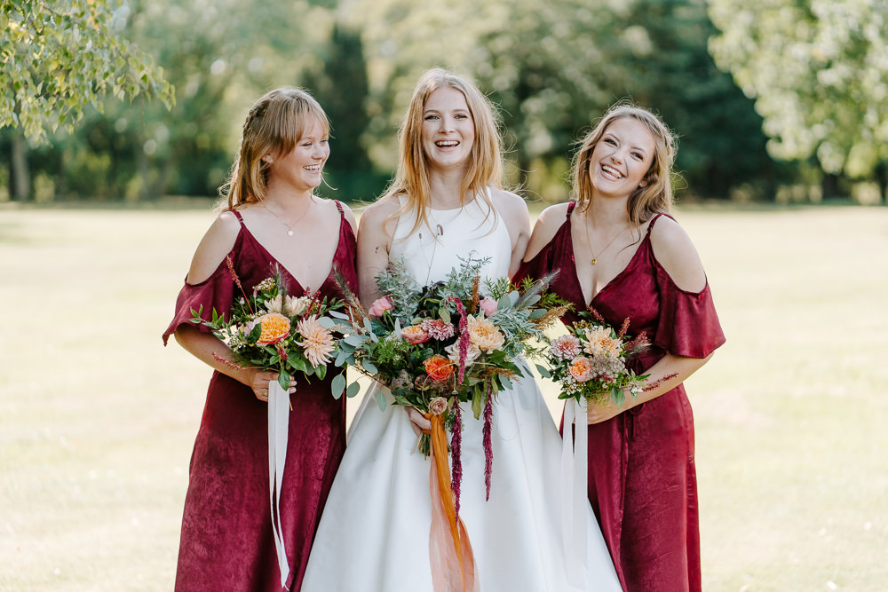 Red Burgundy Bridesmaid Bridesmaids Dress Dresses Contemporary Wedding Ideas Chloe Ely Photography