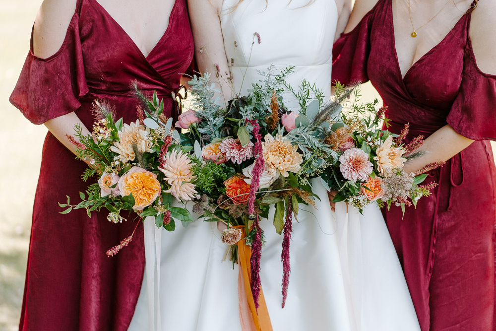Bride Bridal Bouquet Flowers Eucalyptus Grass Daliah Rose Bridesmaids Contemporary Wedding Ideas Chloe Ely Photography