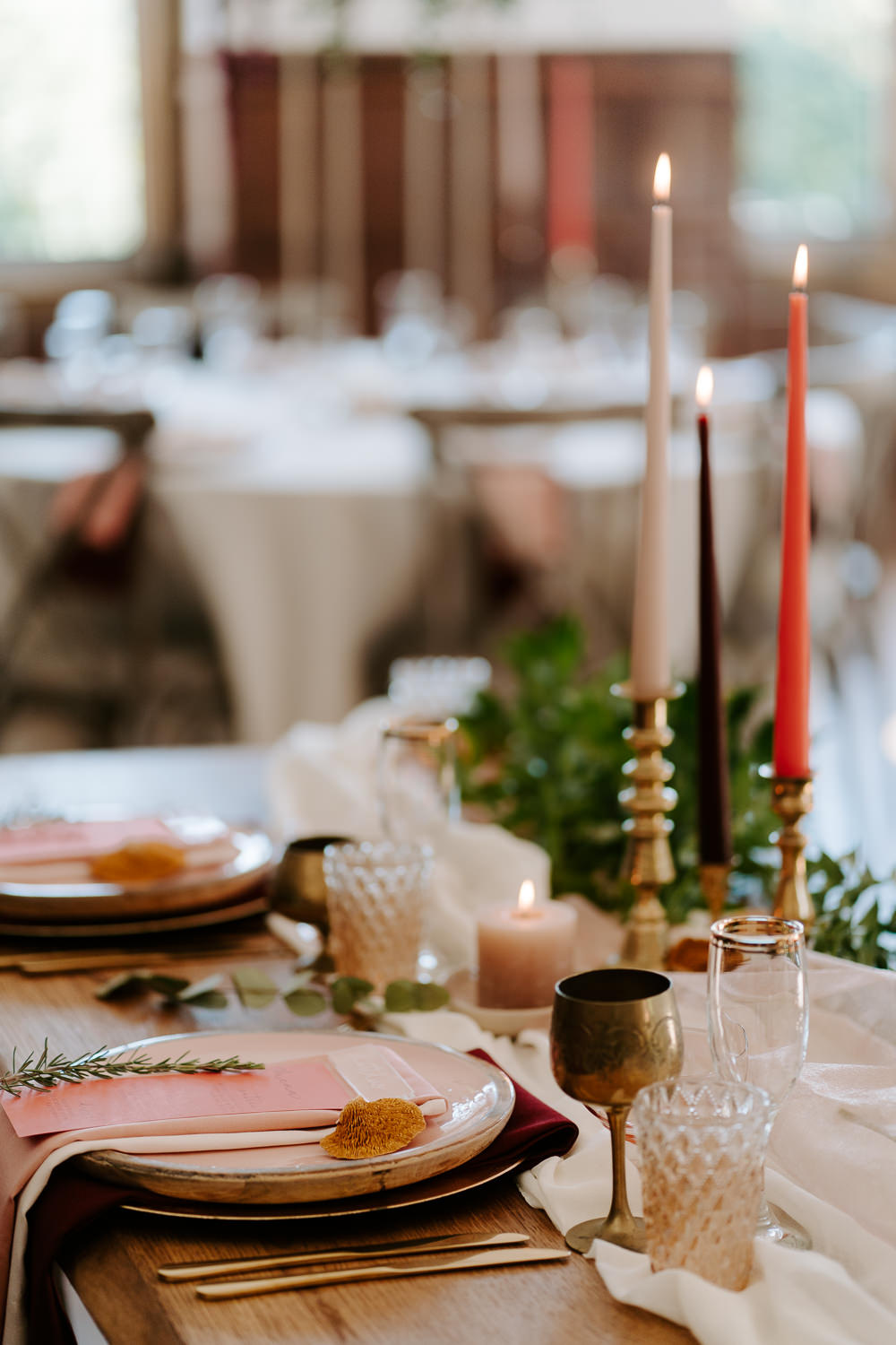 Candlesticks Decor Table Coral Contemporary Wedding Ideas Chloe Ely Photography