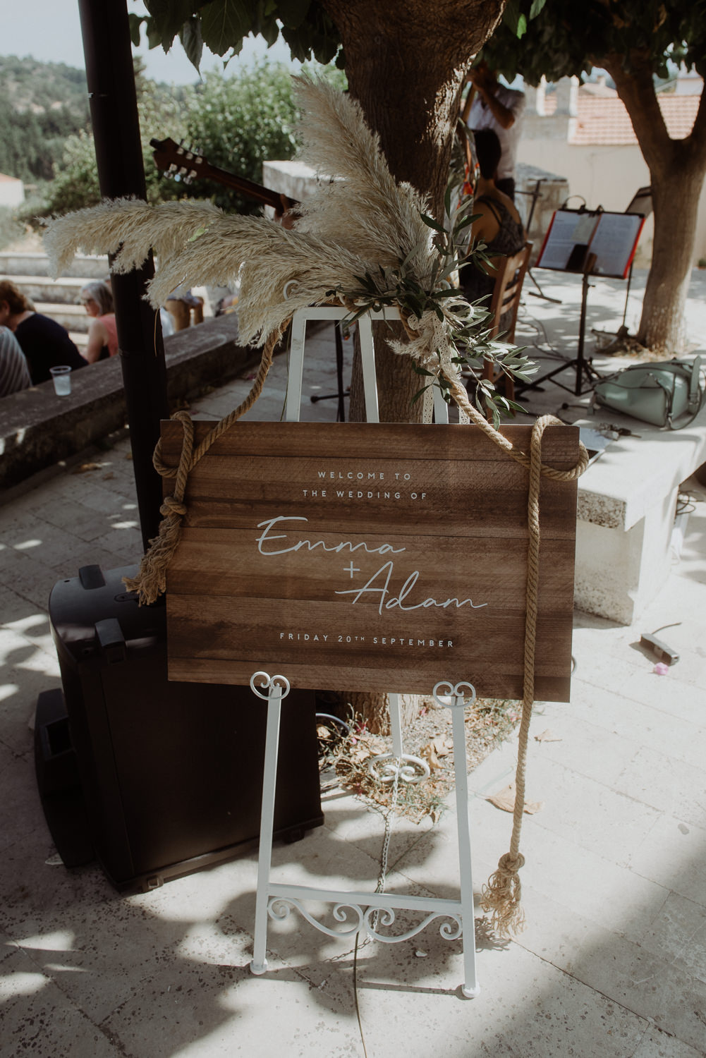 Welcome Sign Wooden Signs Signage Crete Destination Wedding Me and Georgia Photography