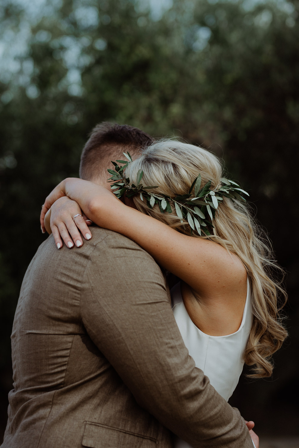 Flower Crown Bride Bridal Crete Destination Wedding Me and Georgia Photography