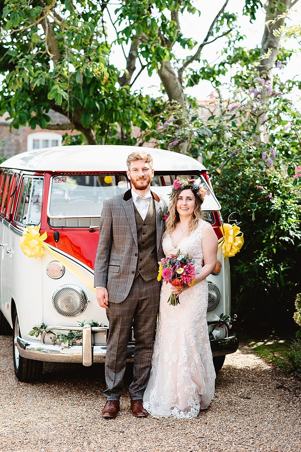 VW Campervan Transport DIY Tipi Wedding Fiona Kelly Photography