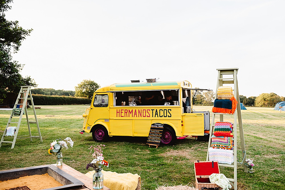 Food Truck Van DIY Tipi Wedding Fiona Kelly Photography
