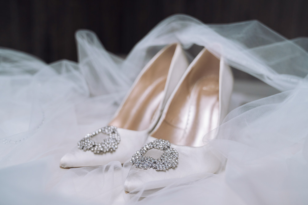 Shoes Bride Bridal Decadent Christmas Wedding Jessica Raphael Photography