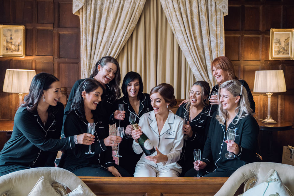 Bride Bridesmaids Dressing Gowns Robes Decadent Christmas Wedding Jessica Raphael Photography