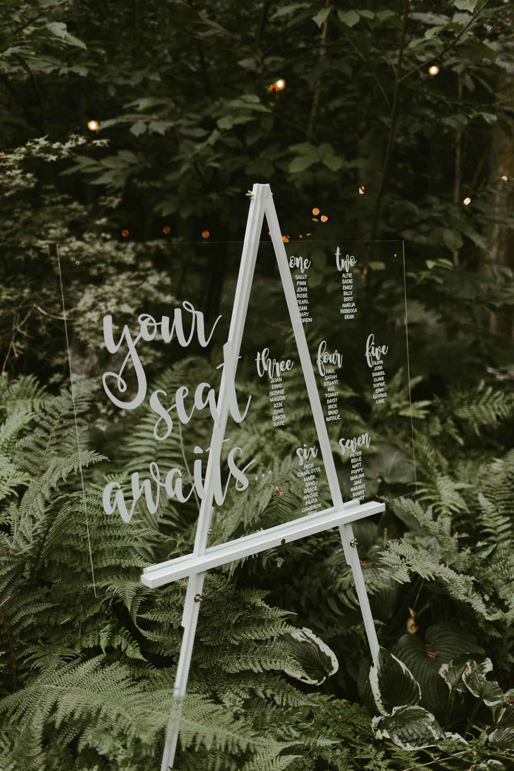 Perspex Clear Glass Acrylic Table Plan Seating Chart Dreamy Woodland Wedding Ideas Jasmine Andrews Photography