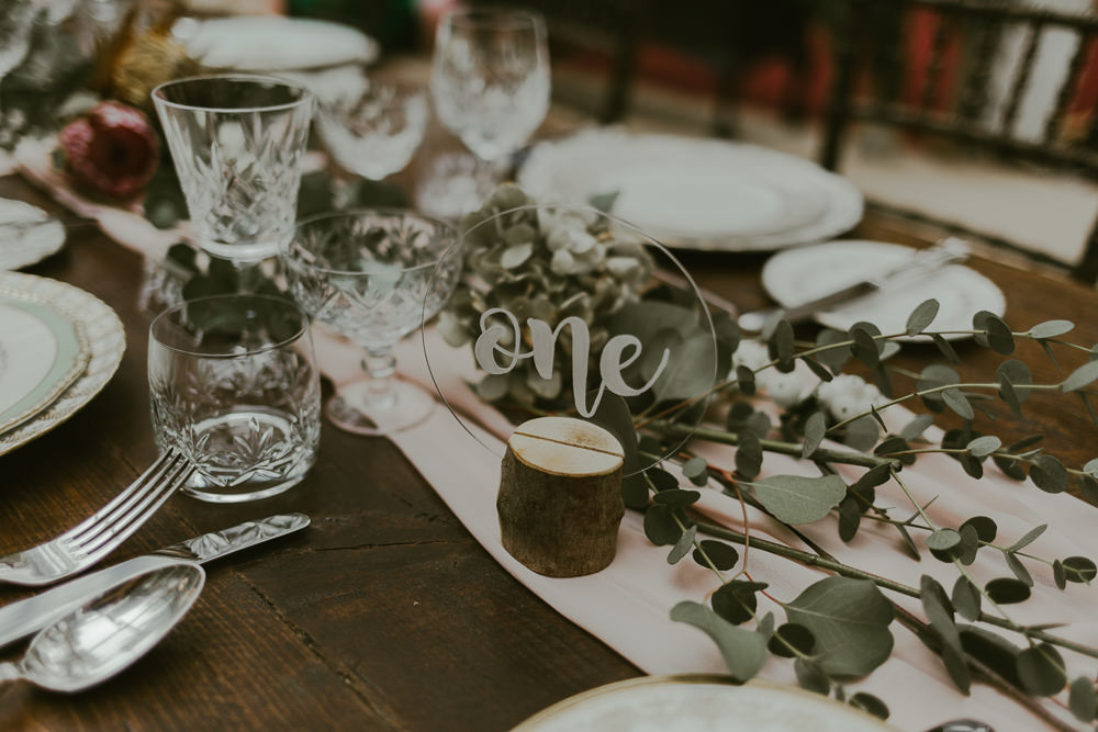 Clear Perspex Acrylic Table Number Dreamy Woodland Wedding Ideas Jasmine Andrews Photography