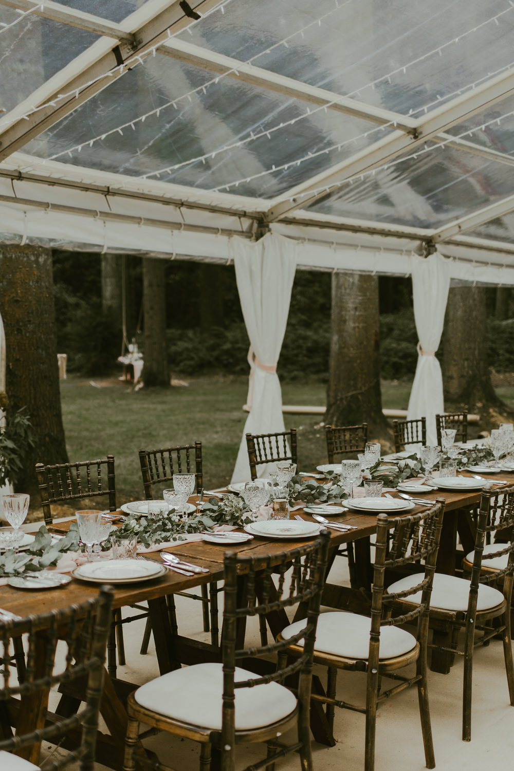 Table Tablescape Decor Greenery Foliage Table Runner Dreamy Woodland Wedding Ideas Jasmine Andrews Photography