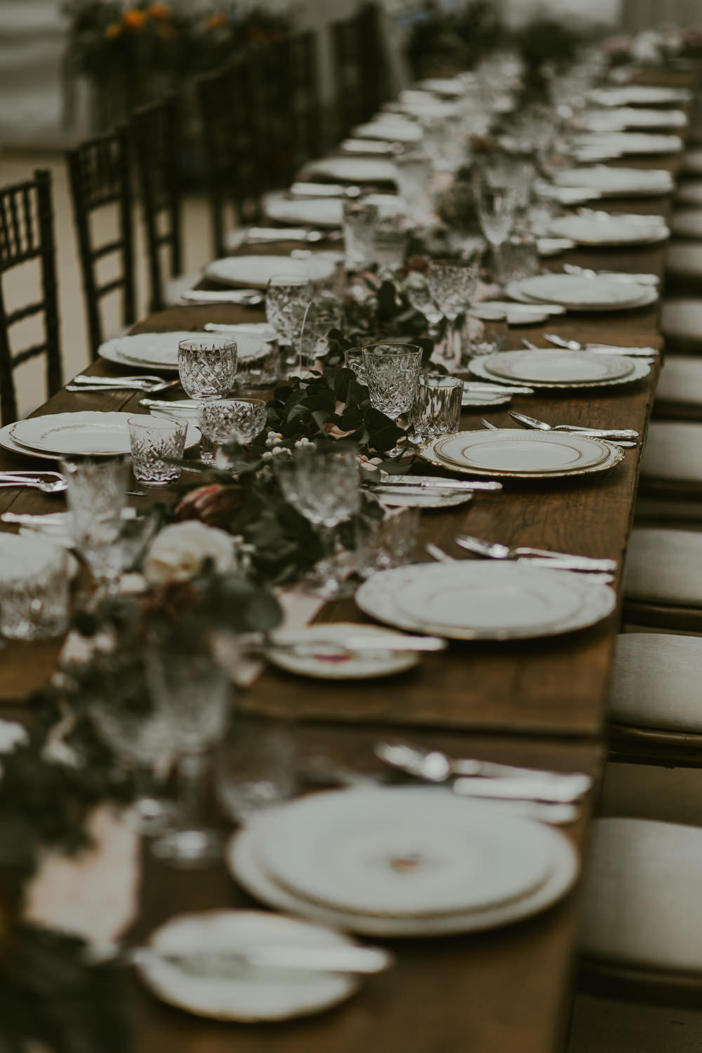 Table Tablescape Decor Greenery Foliage Table Runner Dreamy Woodland Wedding Ideas Jasmine Andrews Photography