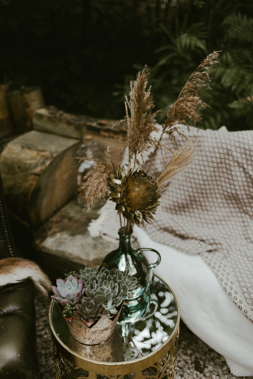 Dried Grass Pampas Grass Flowers Decor Dreamy Woodland Wedding Ideas Jasmine Andrews Photography