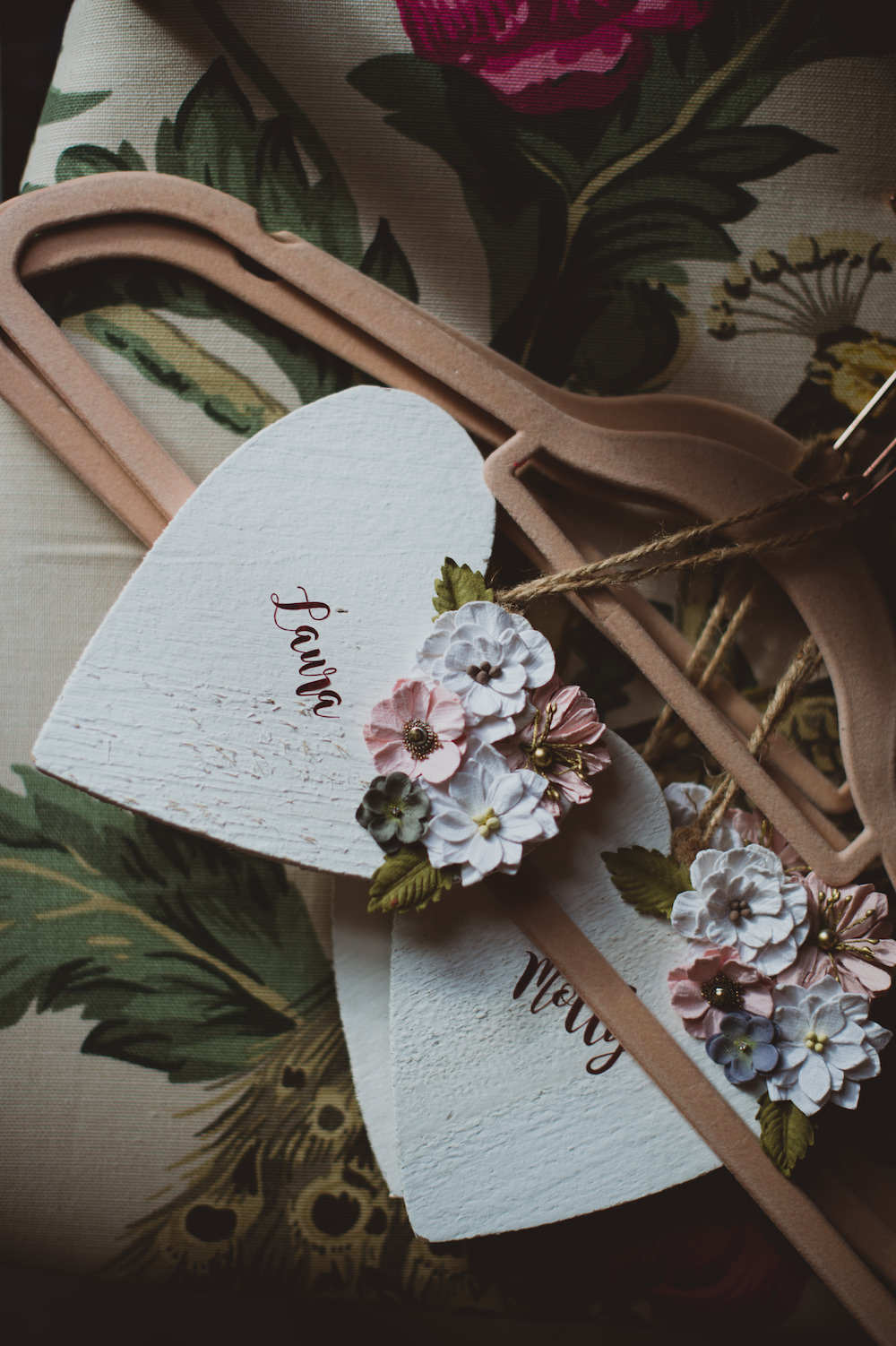 Custom Hangers Bride Bridal Bridesmaid Garthmyl Hall Wedding Sasha Weddings