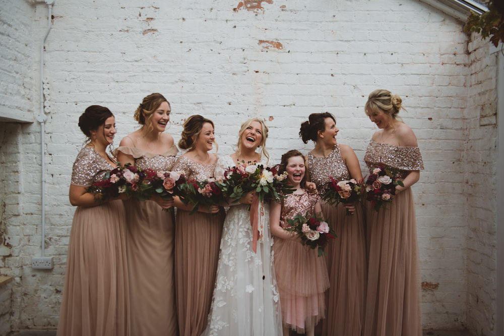 Bridesmaids Bridesmaid Dress Dresses Sequin Garthmyl Hall Wedding Sasha Weddings