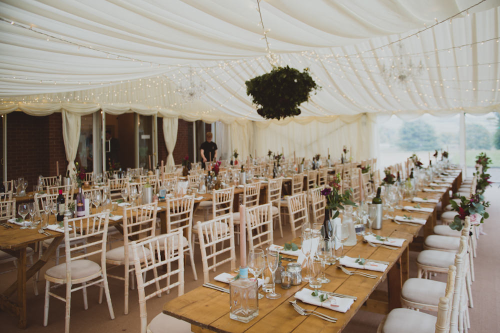Marquee Lining Flower Floral Chandelier Garthmyl Hall Wedding Sasha Weddings