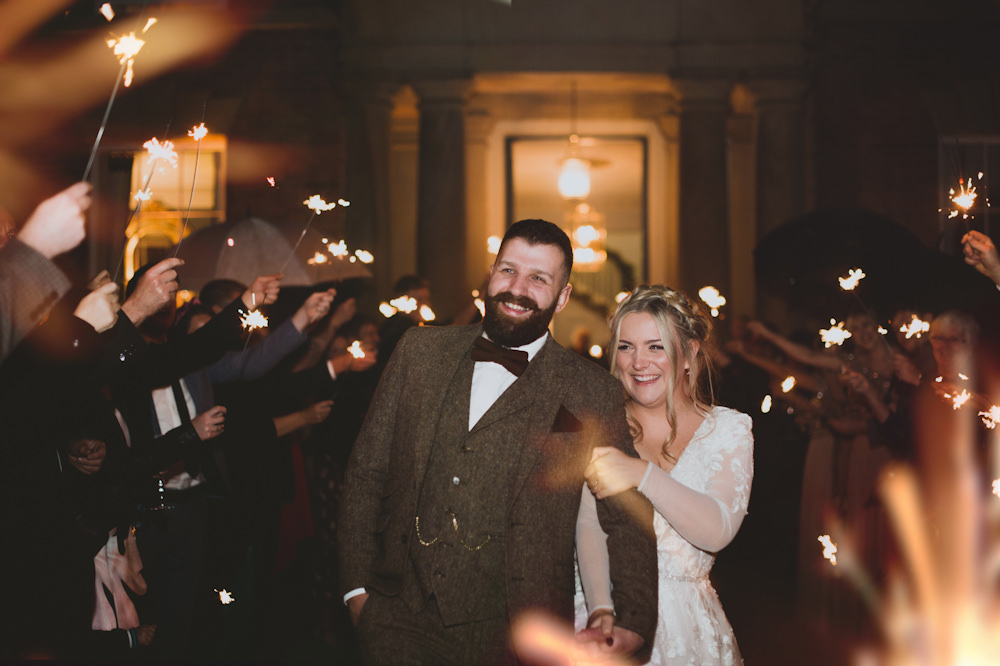 Sparklers Sparkler Send Off Exit Garthmyl Hall Wedding Sasha Weddings