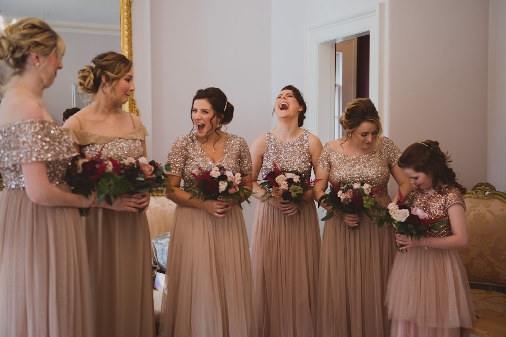 Bridesmaids Bridesmaid Dress Dresses Sequin Garthmyl Hall Wedding Sasha Weddings