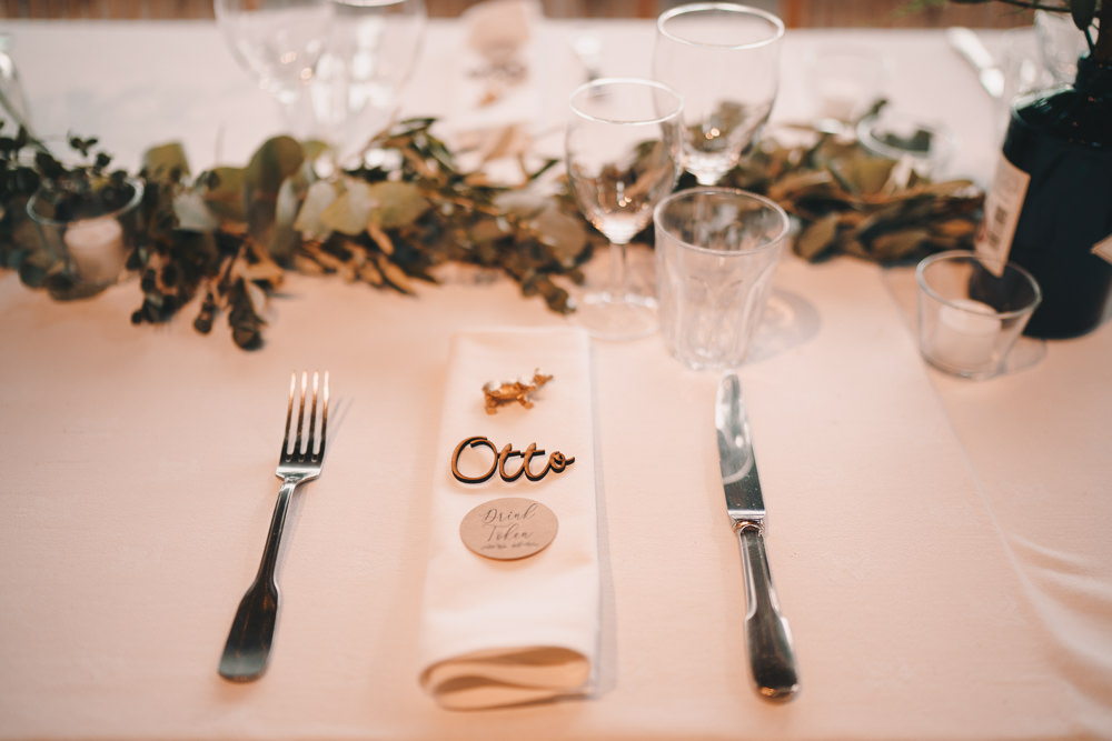 Place Setting Decor Place Name Laser Cut Glittery Wedding Winnington & Coe
