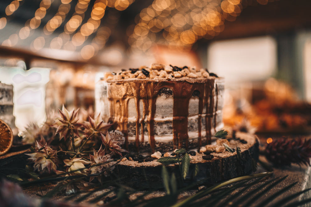 Drip Cake Glittery Wedding Winnington & Coe