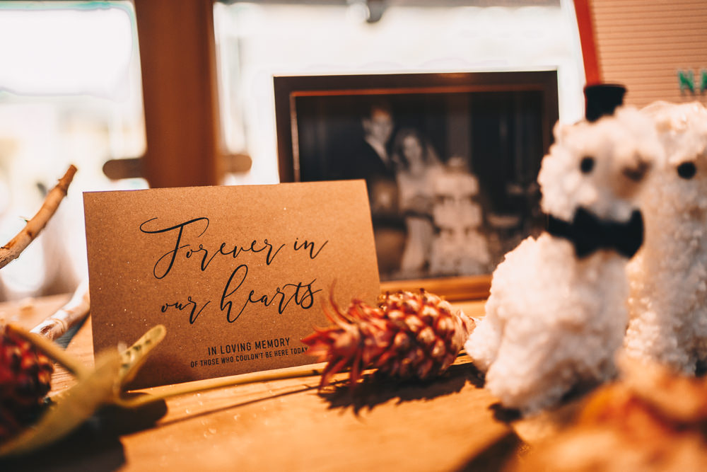 Memory Remember Table Photo Glittery Wedding Winnington & Coe