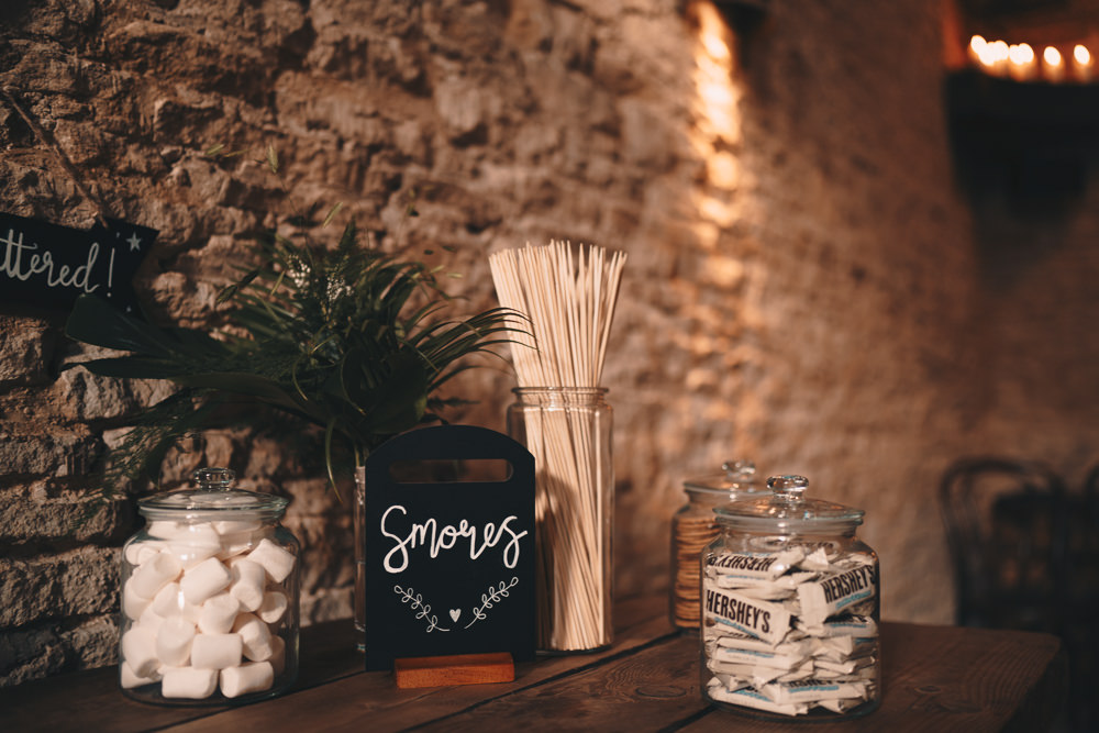 Smores Station Glittery Wedding Winnington & Coe