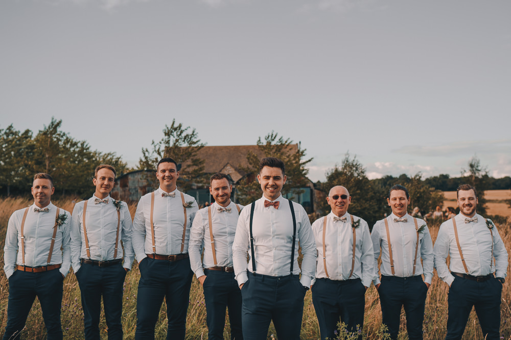 Groom Suit Waistcoat Bow Tie Braces Groomsmen Glittery Wedding Winnington & Coe