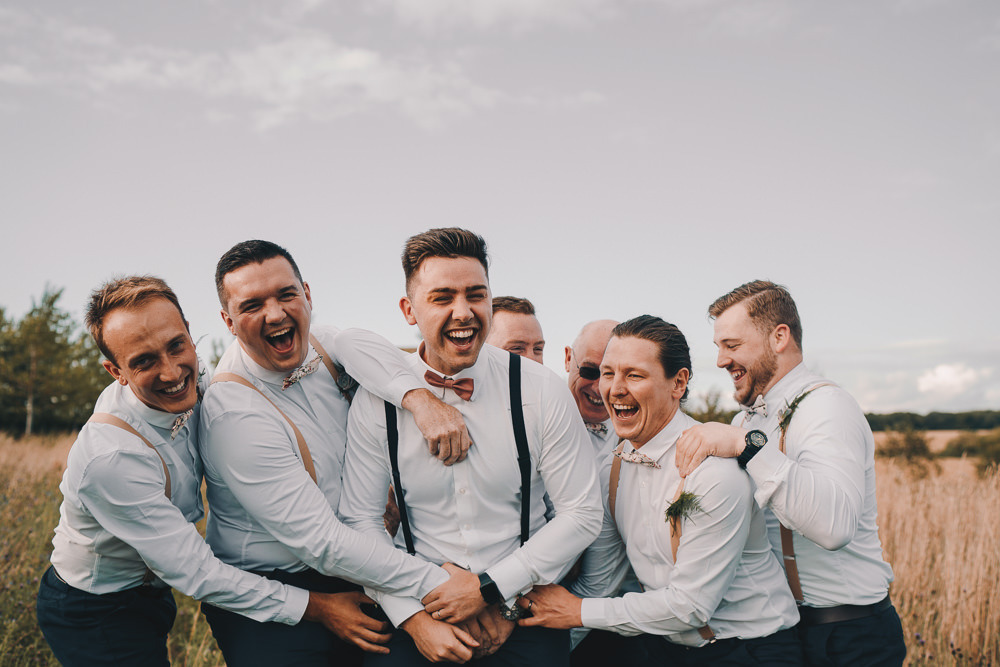 Groom Suit Waistcoat Bow Tie Braces Groomsmen Glittery Wedding Winnington & Coe