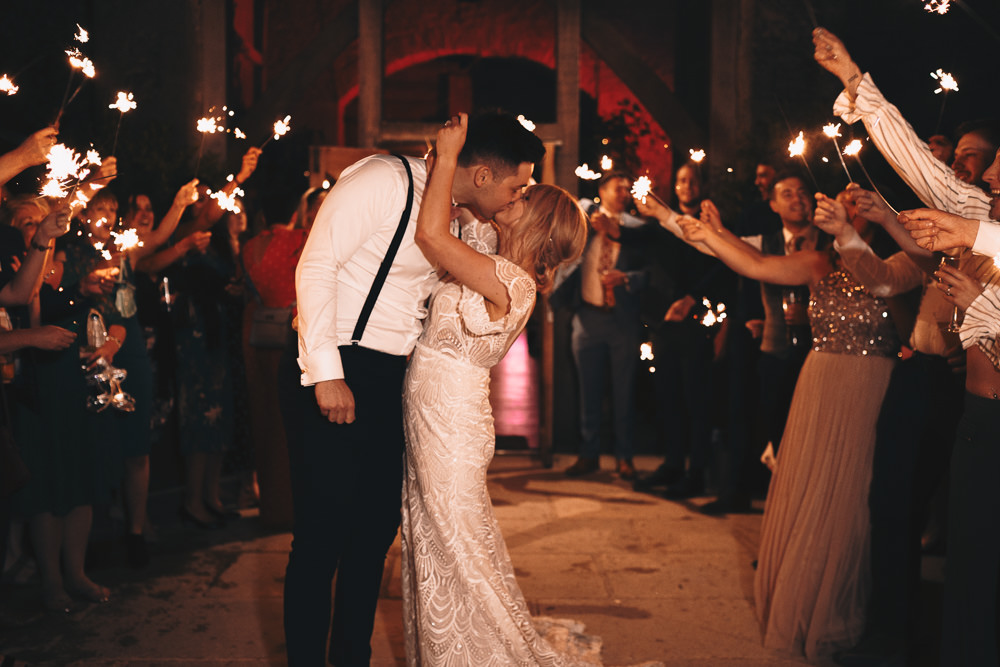 Sparkler Sparklers Send Off Exit Glittery Wedding Winnington & Coe