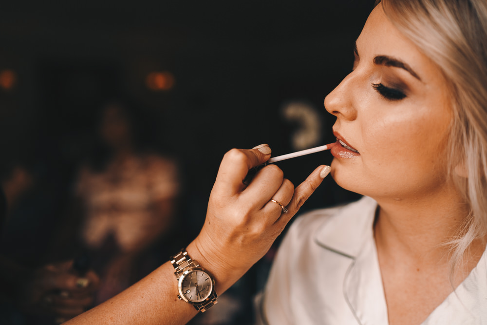 Bride Bridal Make Up Glittery Wedding Winnington & Coe