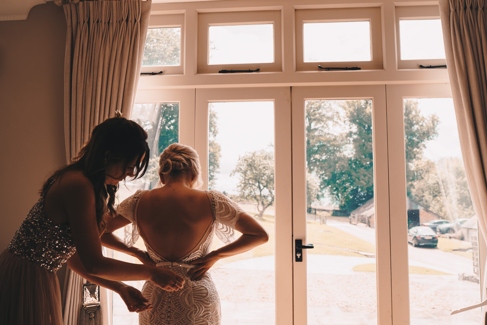 Dress Gown Bride Bridal Made with Love Sequins Glittery Wedding Winnington & Coe