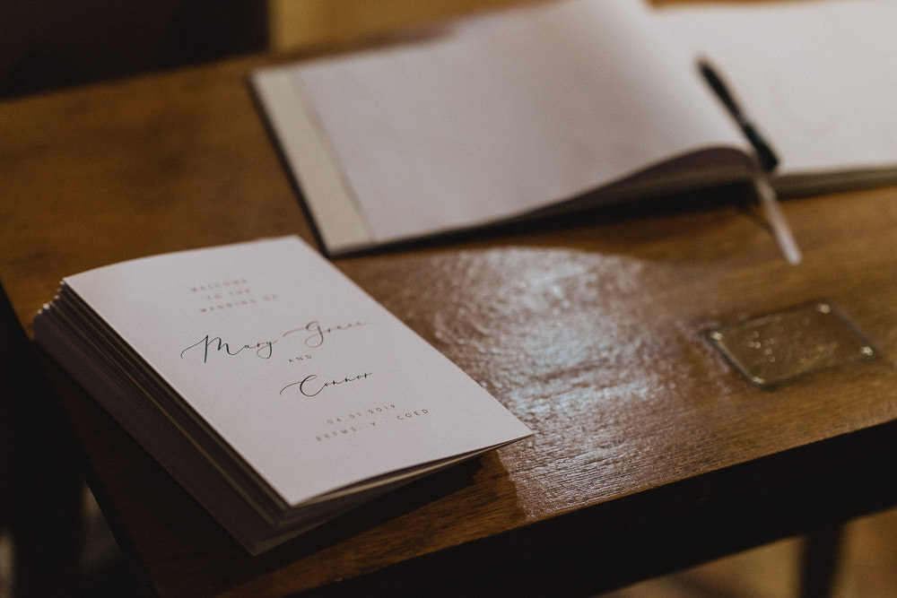 Order of Ceremony Booklet Natural Marquee Wedding Fox & Bear Photography