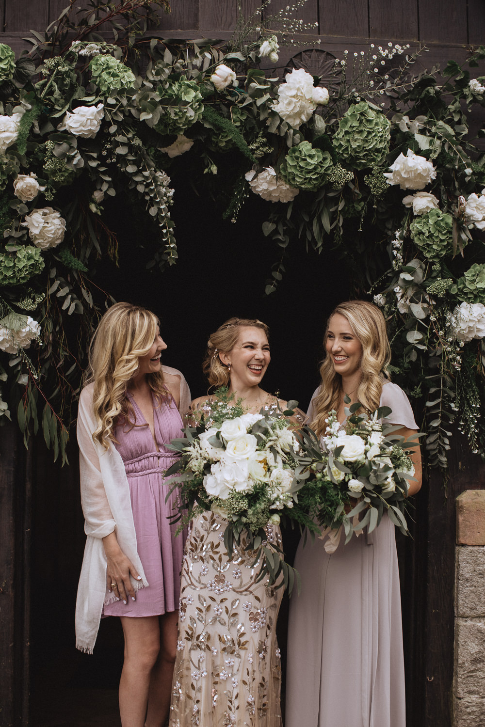 Bridesmaids Bridesmaid Dress Dresses Pink Natural Marquee Wedding Fox & Bear Photography