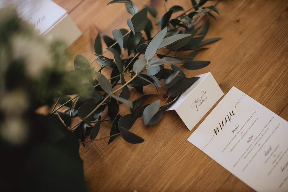Greenery Foliage Table Runner Place Setting Decor Natural Marquee Wedding Fox & Bear Photography