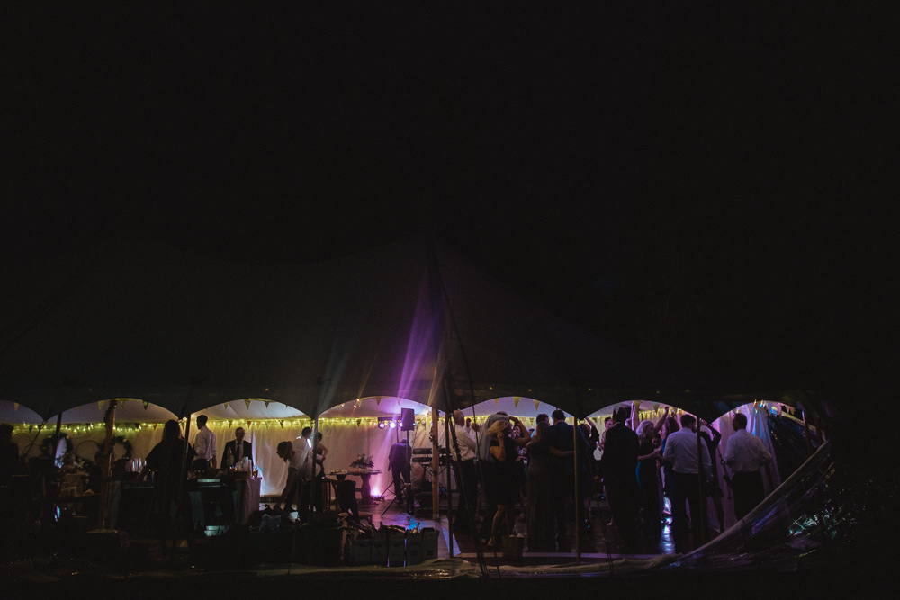 Pole Tent Lighting Evening Natural Marquee Wedding Fox & Bear Photography