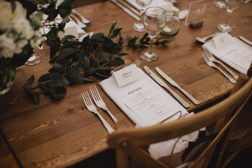 Greenery Foliage Table Runner Place Setting Decor Natural Marquee Wedding Fox & Bear Photography