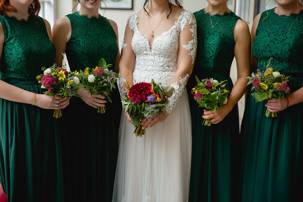 Bouquet Flowers Bride Bridal Bridesmaids Sheffield Town Hall Wedding Mark Newton Wedding Photography