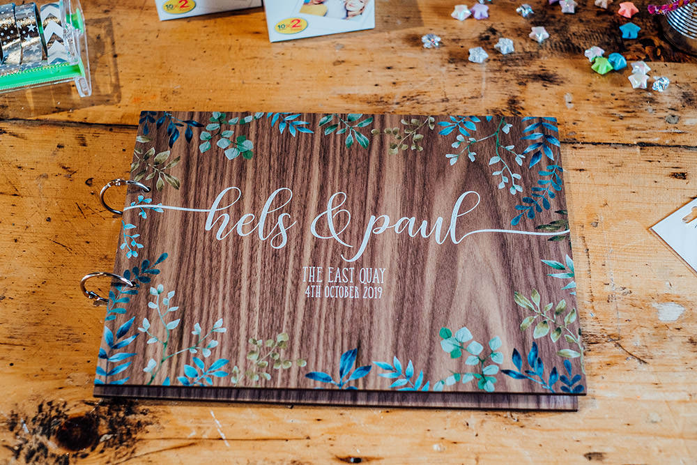 Wooden Guest Book Sparkly Wedding Anna Pumer Photography