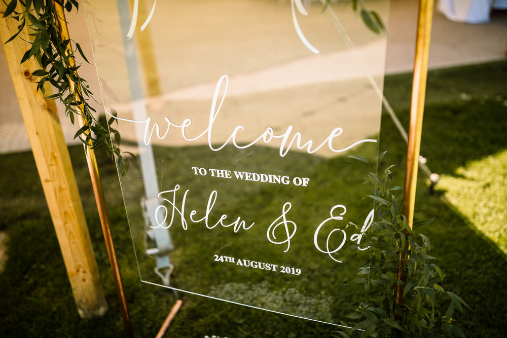 Perspex Acrylic Clear Sign Signs Signage Sperry Tent Wedding Hayley Baxter Photography