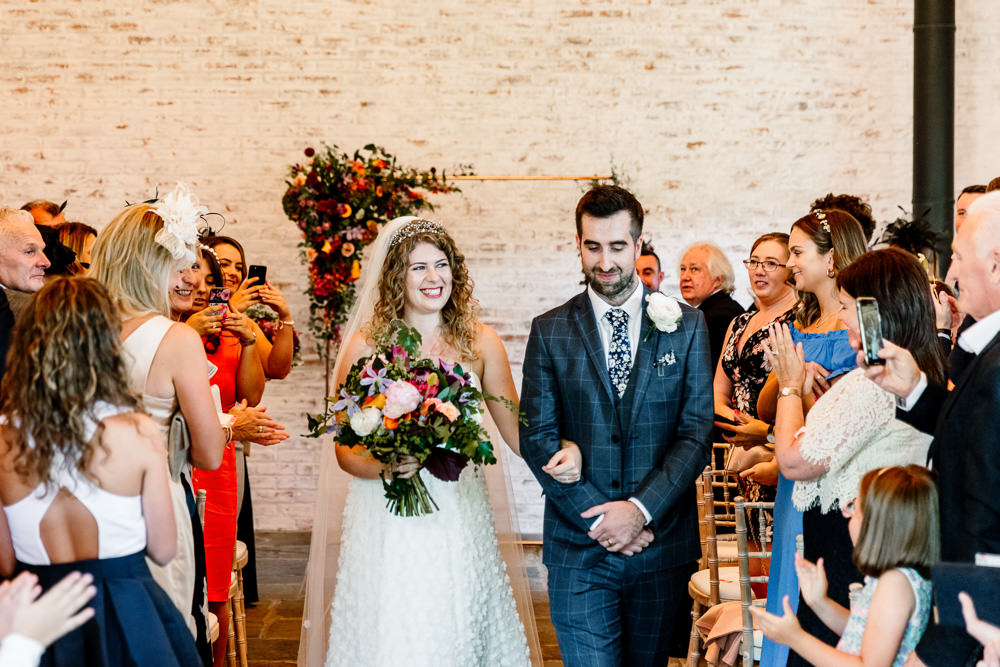 Flower Arch Flowers Backdrop Ceremony Aisle Sperry Tent Wedding Hayley Baxter Photography