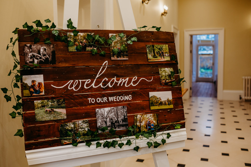 Wooden Welcome Sign Signs Signage St. Tewdrics House Wedding When Charlie Met Hannah