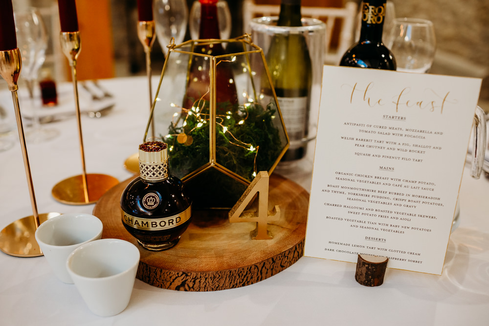 Terrarium Centrepiece Candles Table Name Log Slice Decor St. Tewdrics House Wedding When Charlie Met Hannah