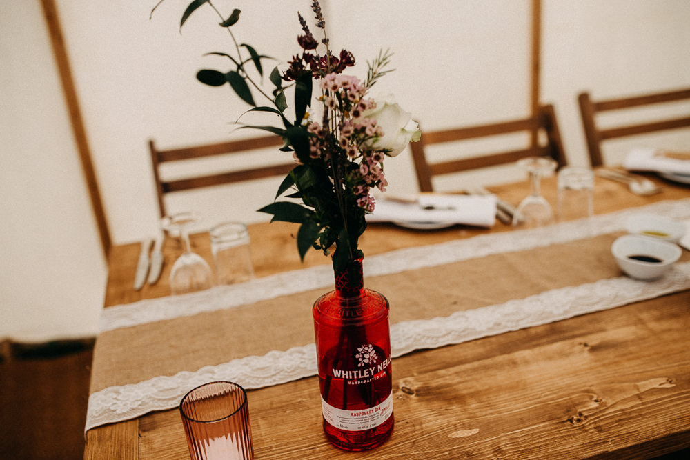 Bottle Flowers Centrepice Decor Tree Cathedral Wedding Milton Keynes Miracle Moments