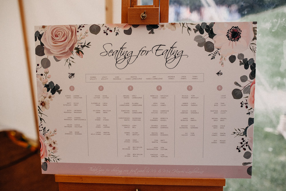 Table Plan Seating Chart Floral Tree Cathedral Wedding Milton Keynes Miracle Moments