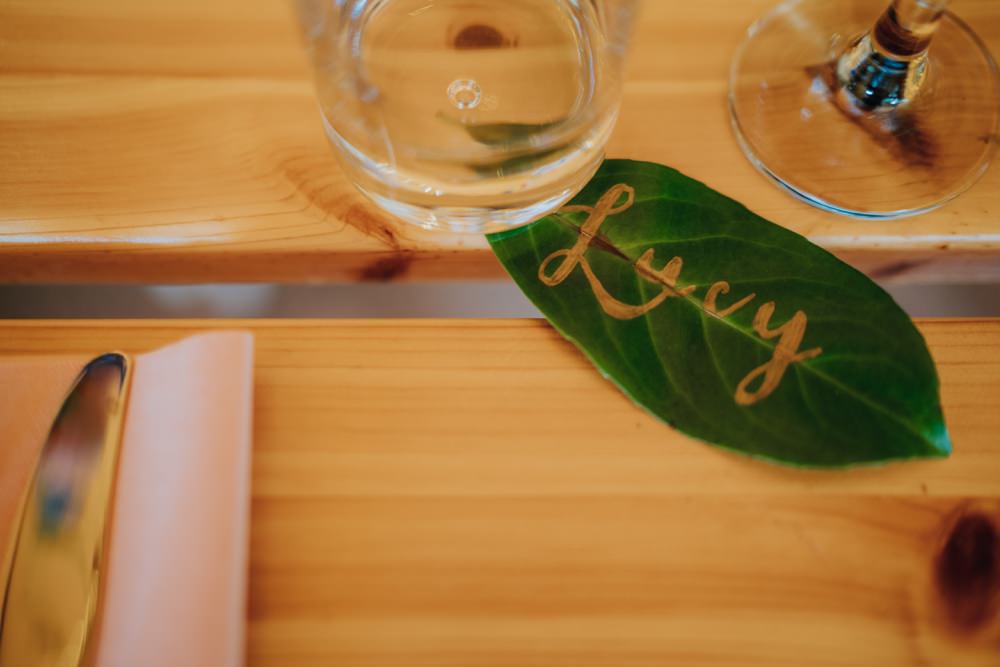 Leaf Place Name Calligraphy Animal Lovers Wedding Bloom Weddings