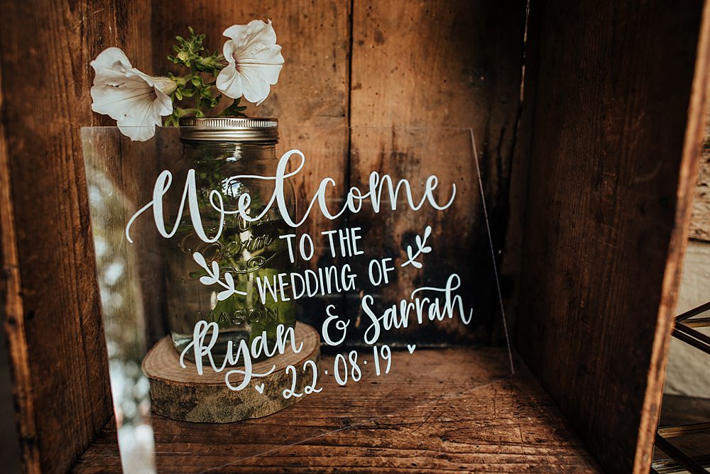 Perspex Acrylic Sign Signs Signage Welcome Boho Rustic Wedding This and That Photography