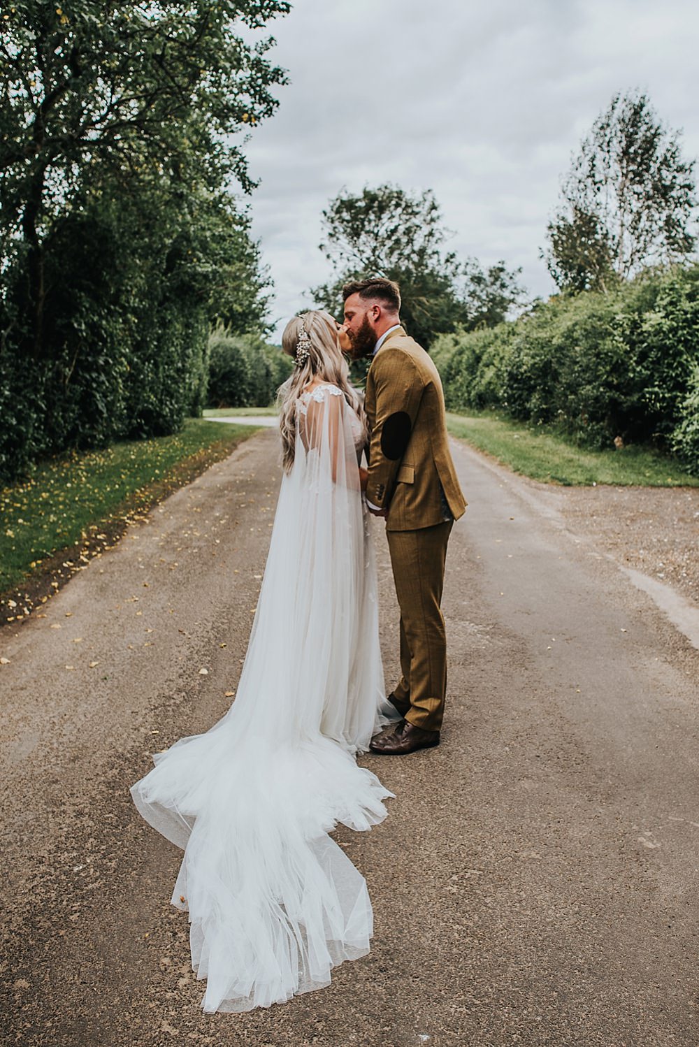 Bride Bridal Dress Gown Fox Bridal Nude Straps Train Cape Boho Rustic Wedding This and That Photography