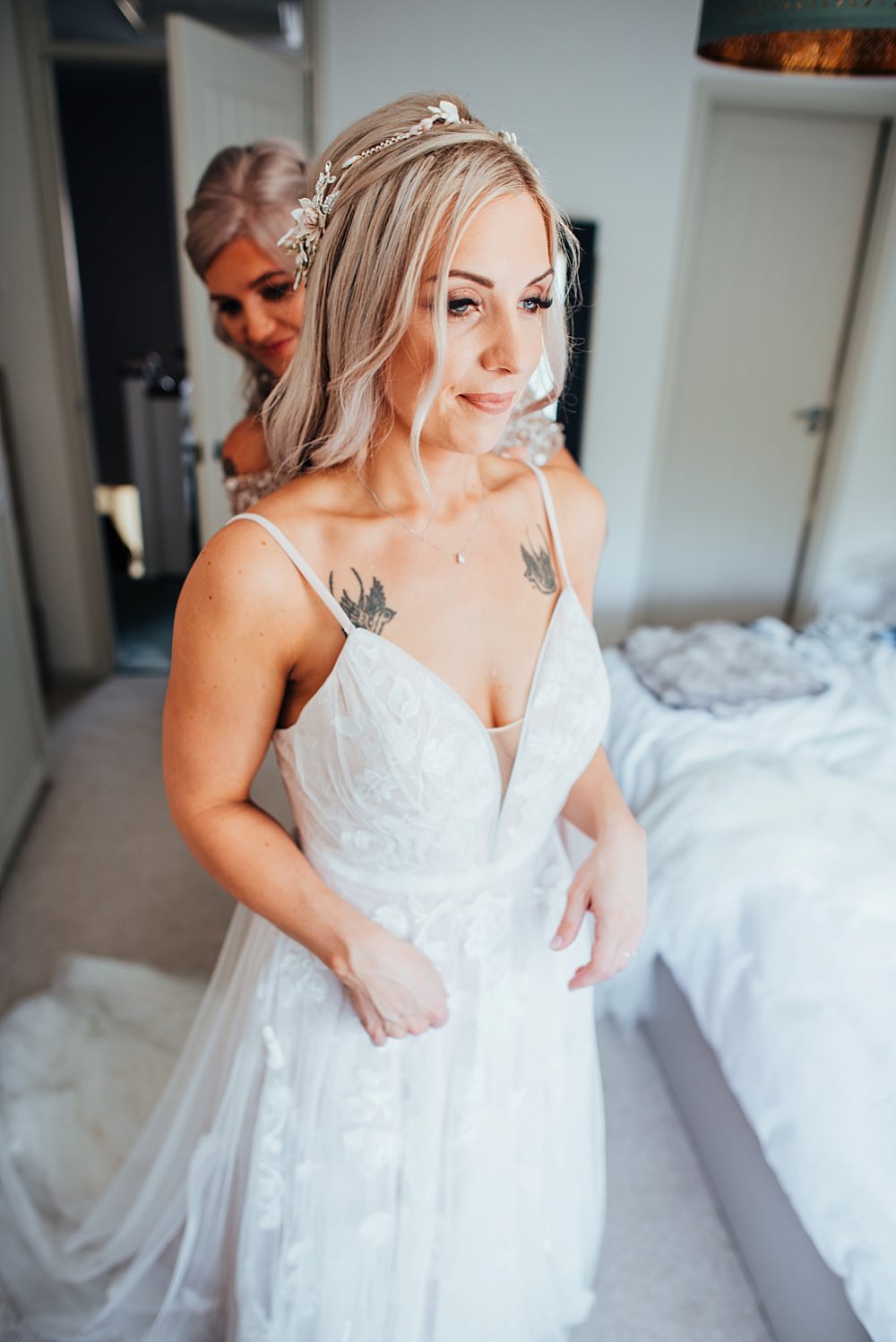 Bride Bridal Dress Gown Fox Bridal Nude Straps Train Boho Rustic Wedding This and That Photography