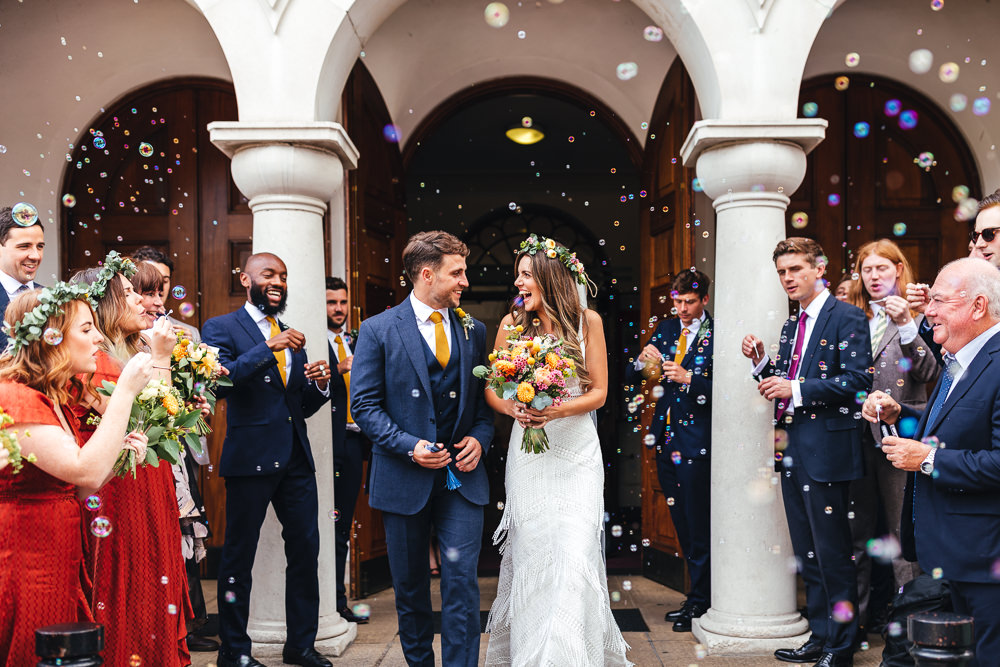 Bubbles Confetti Brook Farm Wedding Kirsty Mackenzie Photography