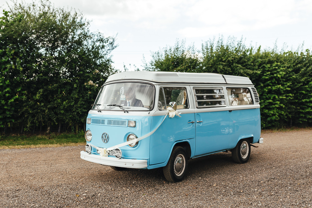 VW Camper Van Transport Brook Farm Wedding Kirsty Mackenzie Photography